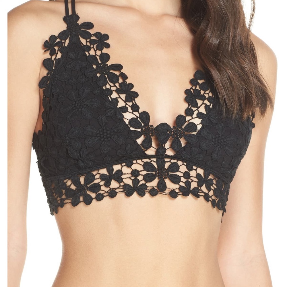 NWT Free People Black Miss Dazie Bralette